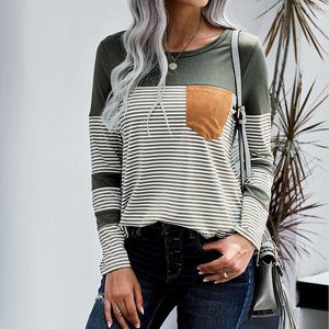 Long sleeve striped top